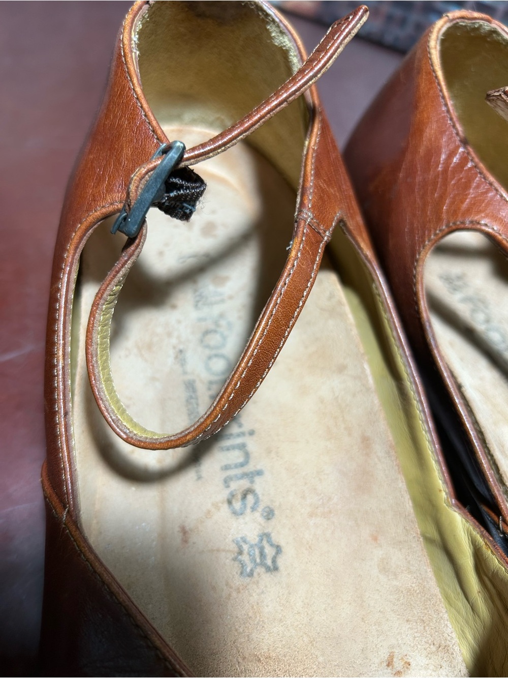 Footprint Women’s Brown Leather Mary Jane Clogs - Comfort sz 41 - Picture 7 of 8